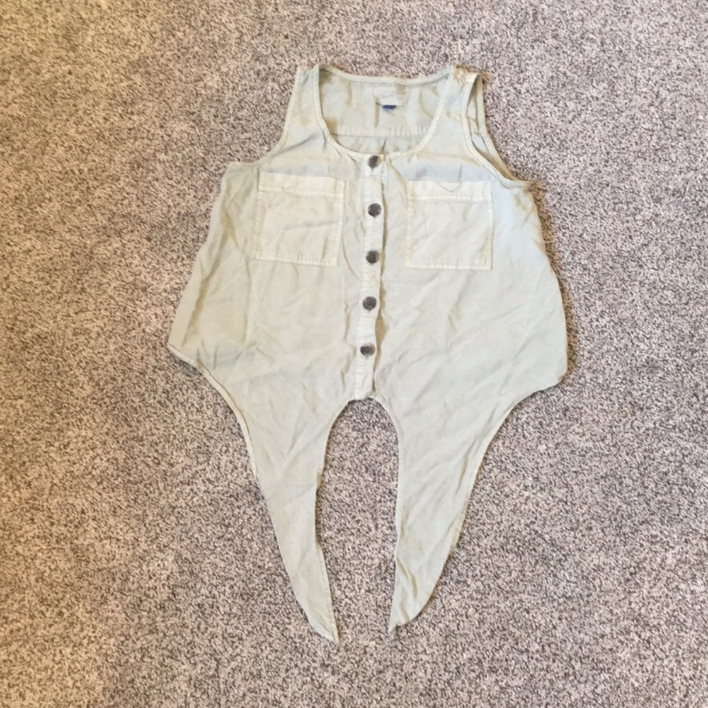 Button up tie up shirt